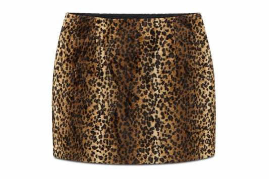 Hugo Buscati Women's Brown UK 18 Leopard Print Mini Pencil Skirt