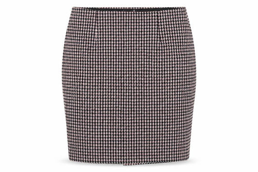 Marks and Spencer Women's Red Mix UK 16 Houndstooth Pencil Knee Skirt
