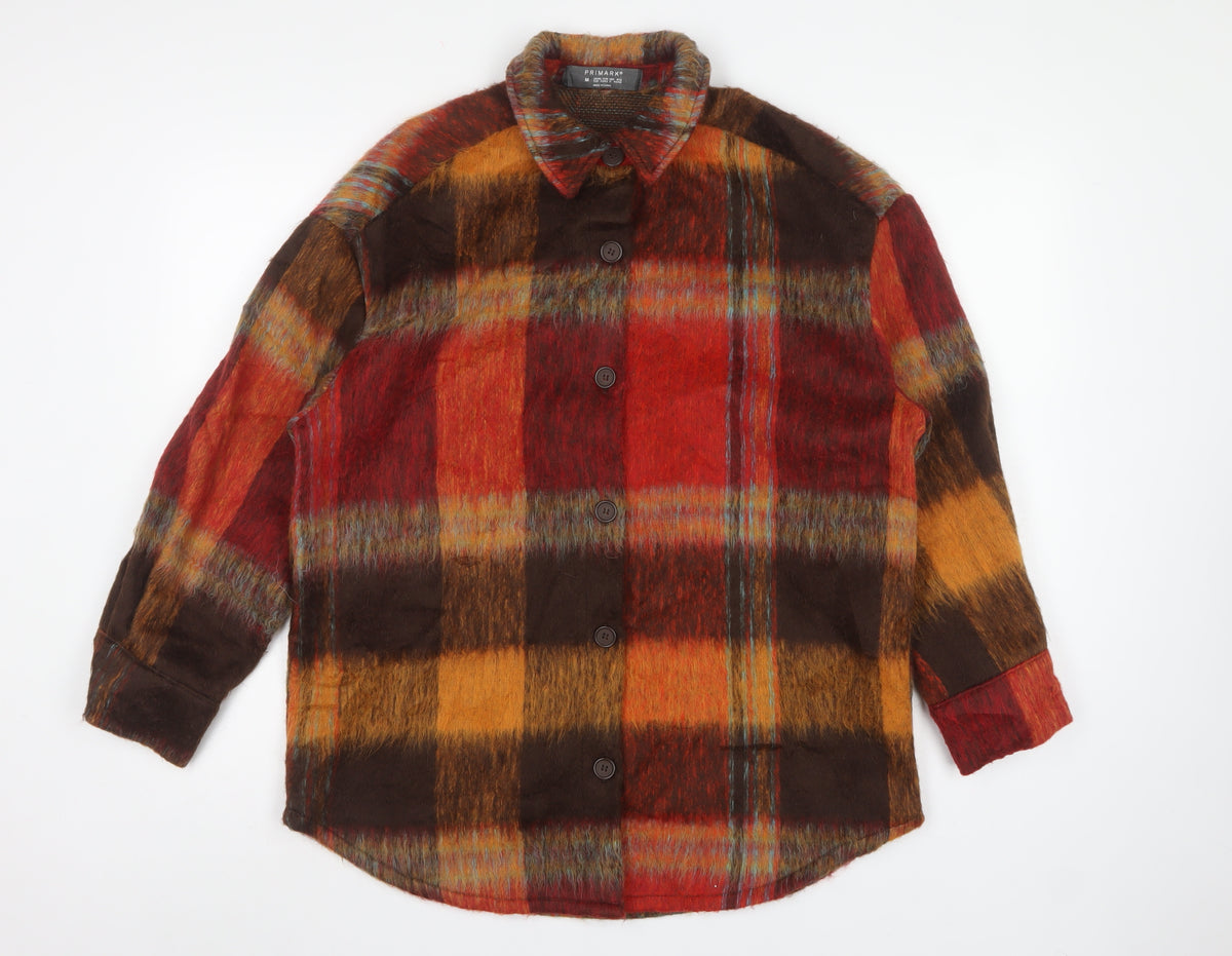 Primark Women’s Multicoloured Plaid Shacket Jacket M UK 12/14