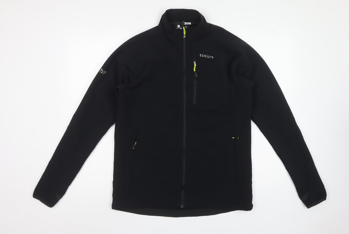 TOG24 Mens Black S Dickerson Softshell Full Zip Outdoor Jacket