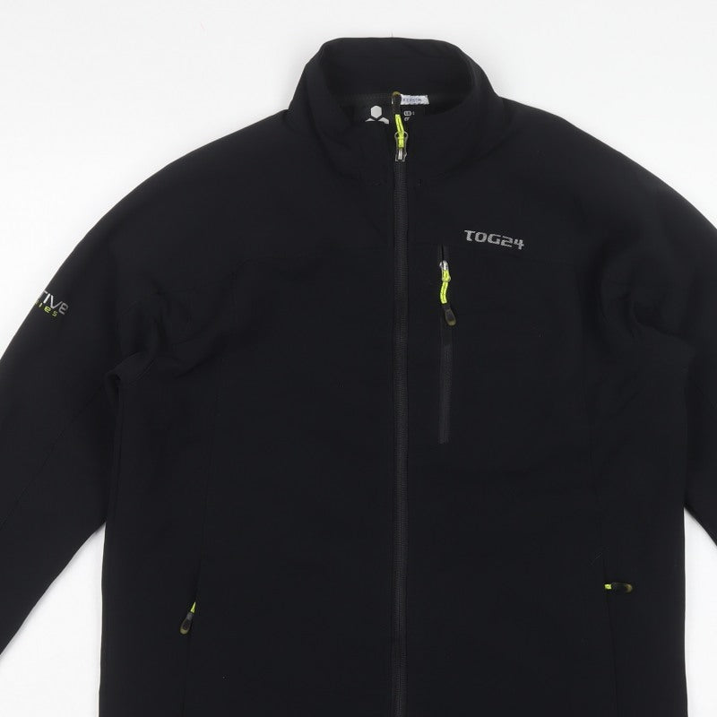 TOG24 Mens Black S Dickerson Softshell Full Zip Outdoor Jacket