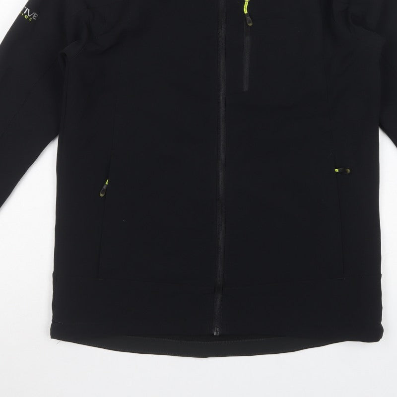 TOG24 Mens Black S Dickerson Softshell Full Zip Outdoor Jacket