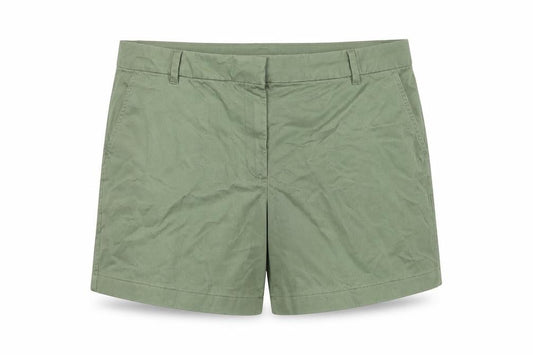 Marks & Spencer Women Green Size 22 Stretch Chino Shorts Pockets