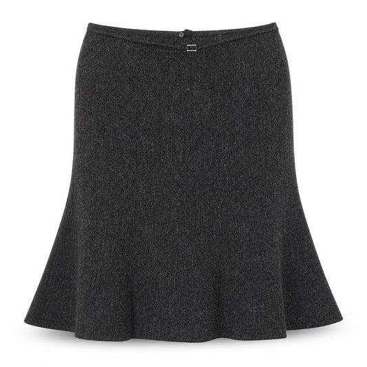 M&Co. Women’s Grey Herringbone A-Line Knee Skirt Petite 18