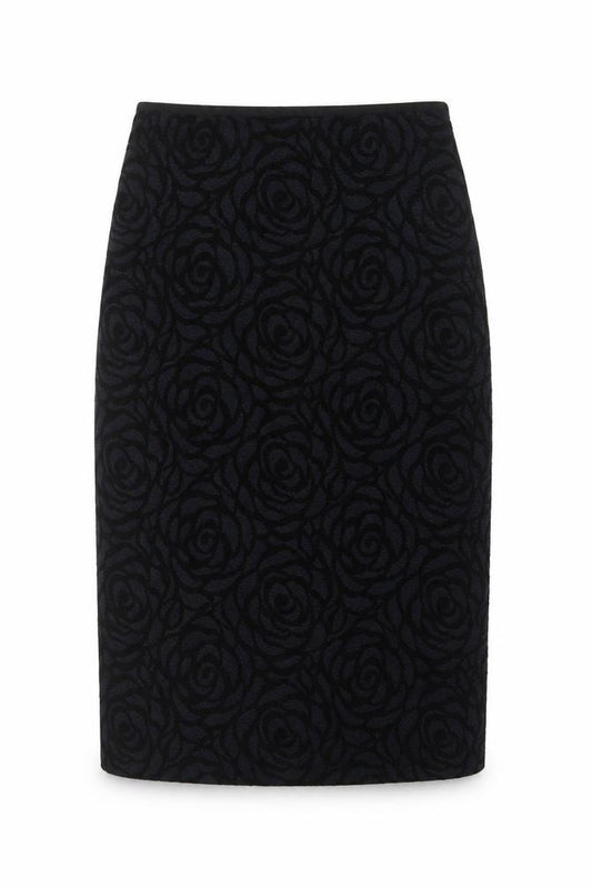Marks and Spencer Women Blue UK 10 Floral Pencil Knee Skirt
