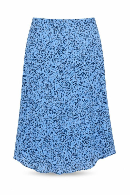 Nush Women’s Blue Animal Print UK 8 Long A-Line Viscose Skirt