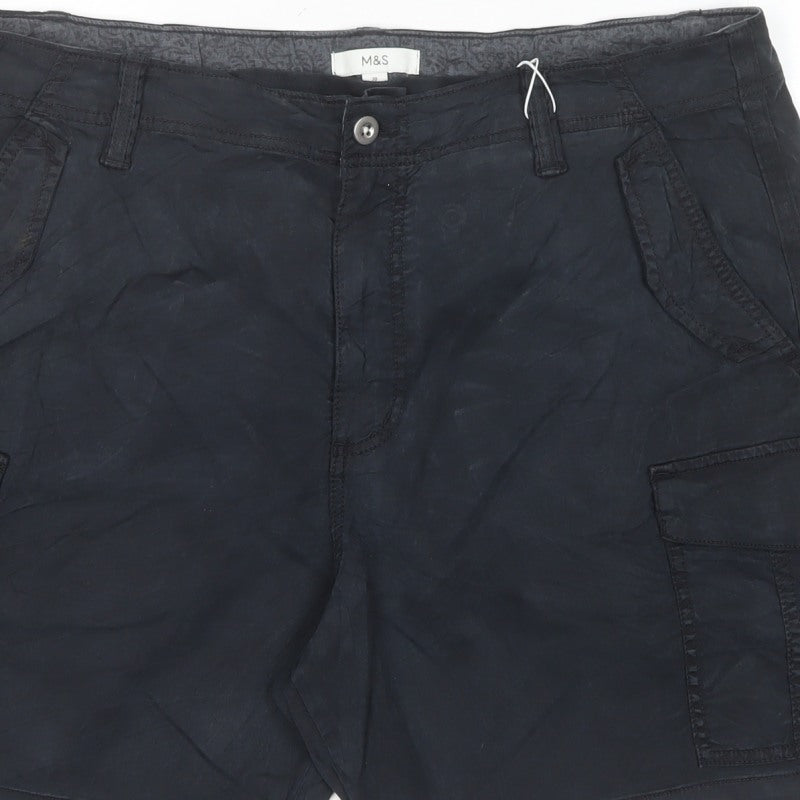 Marks & Spencer Women's Black UK 20 Cargo Casual Shorts