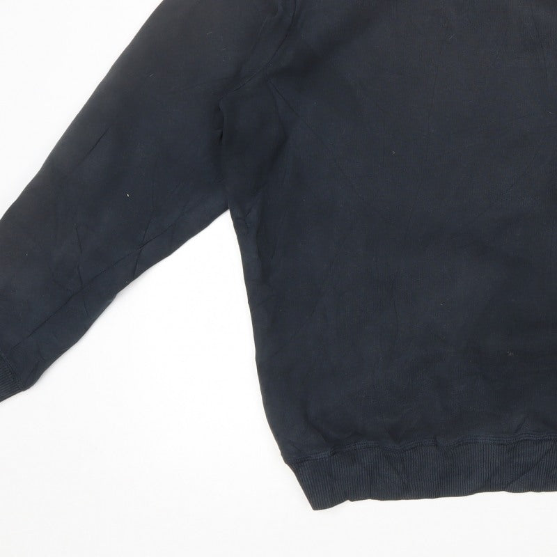 Superdry Men's Black XL Crew Neck Logo Pullover Sweatshirt