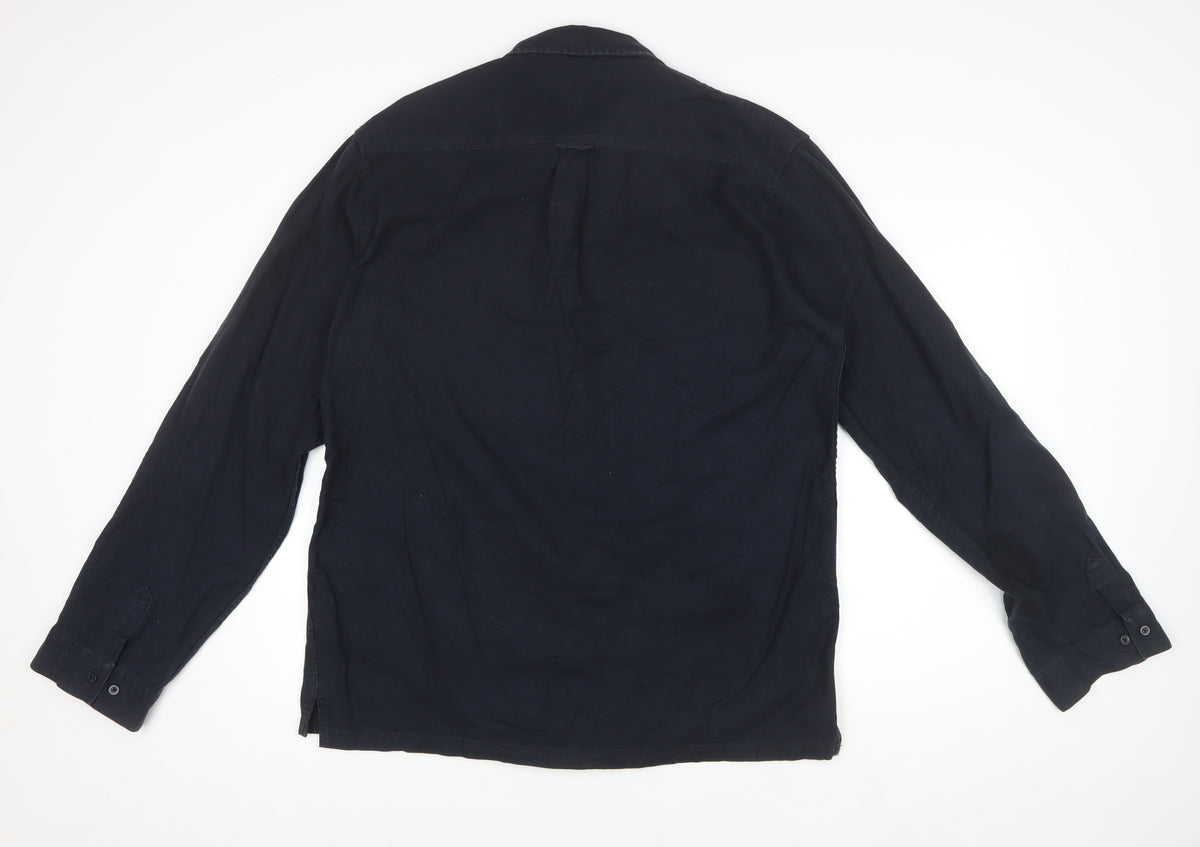 Firetrap Men’s Blue 2XL Military Jacket Cotton 4 Pocket