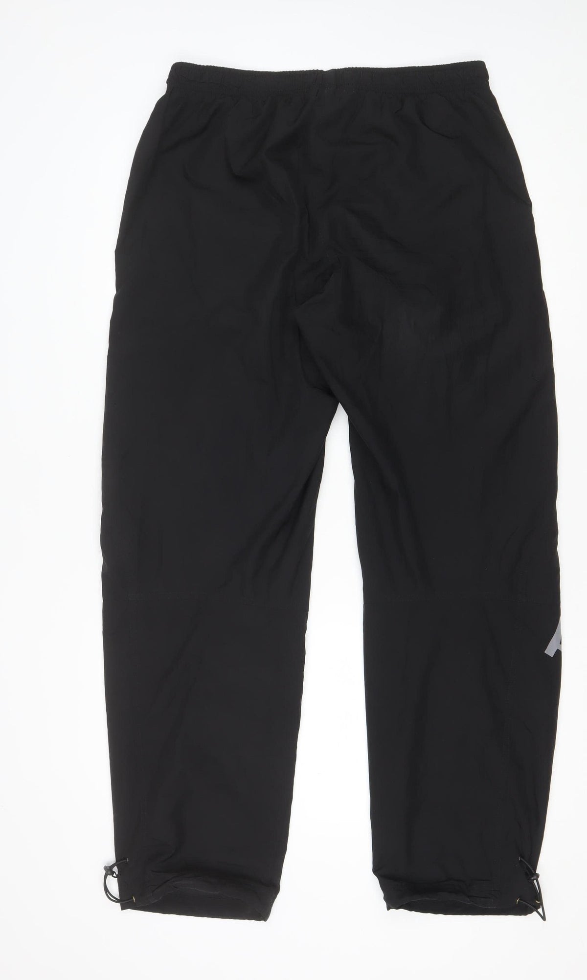PUMA Men’s Black L Track Pants Drawstring Reflective Logo