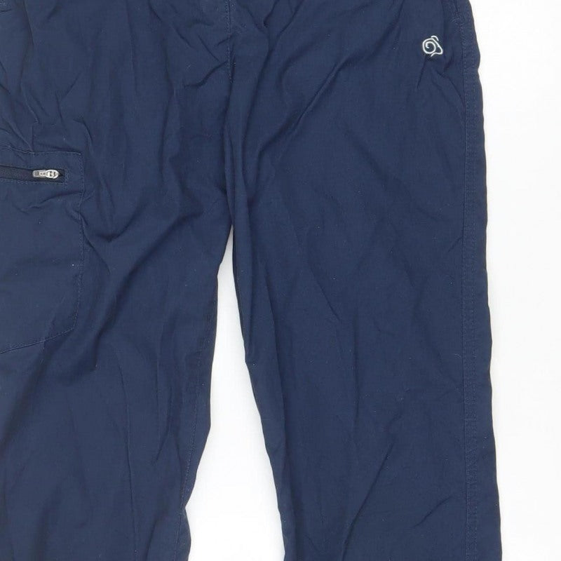 Craghoppers Women’s Blue UK 8 Cargo Trousers Polyester Cotton
