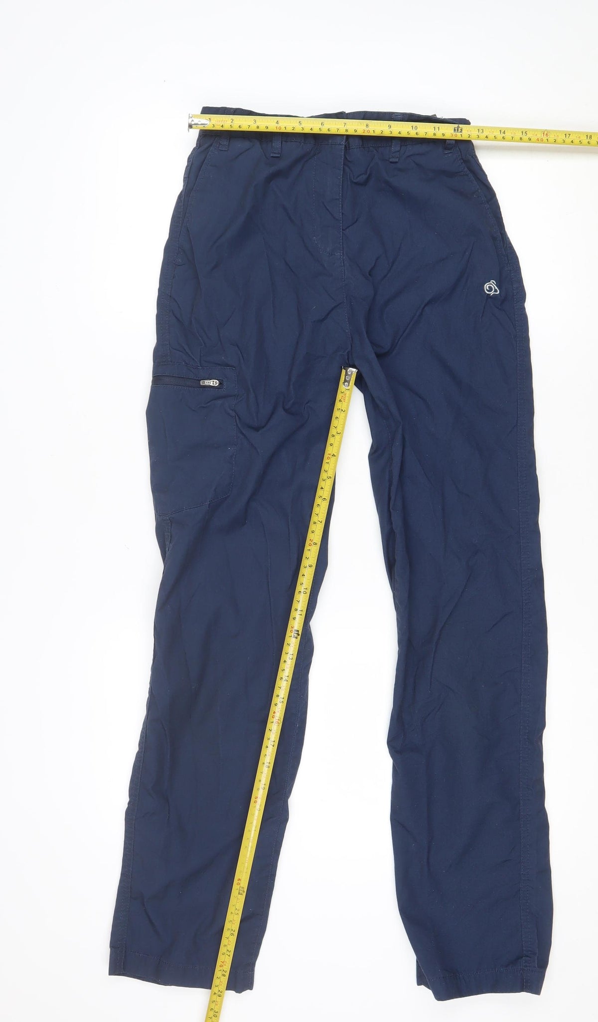 Craghoppers Women’s Blue UK 8 Cargo Trousers Polyester Cotton