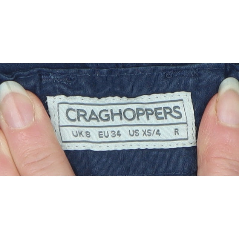 Craghoppers Women’s Blue UK 8 Cargo Trousers Polyester Cotton