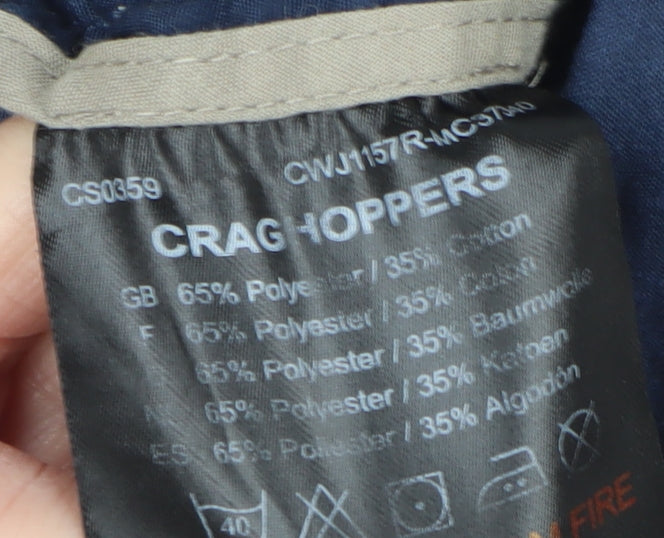 Craghoppers Women’s Blue UK 8 Cargo Trousers Polyester Cotton