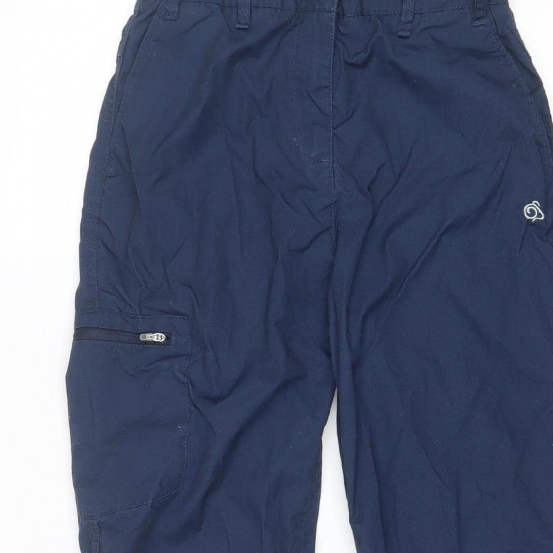 Craghoppers Women’s Blue UK 8 Cargo Trousers Polyester Cotton