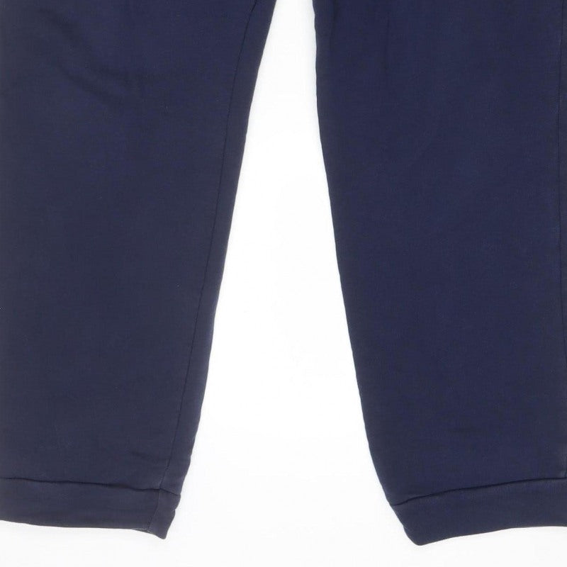 Reebok Men’s Blue XL Jogger Sweatpants Cotton Blend Logo Pockets