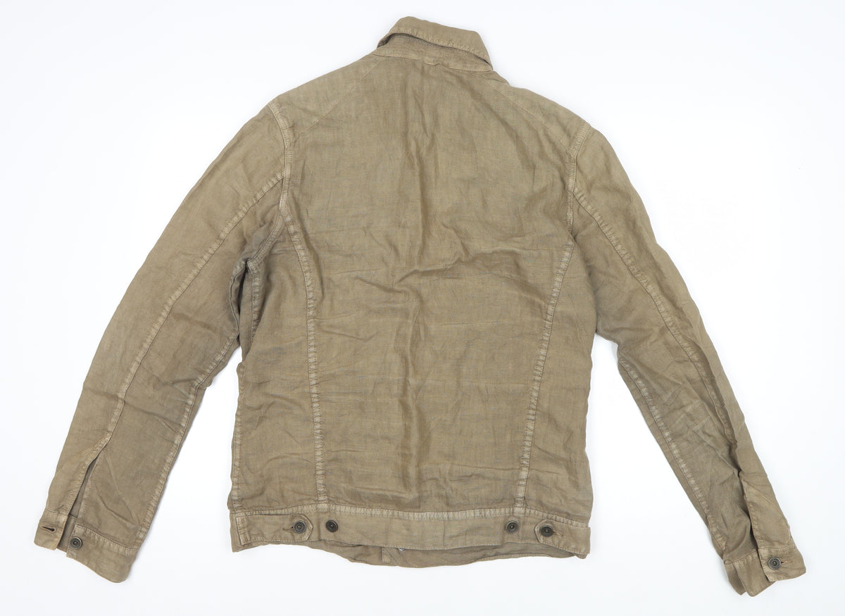 Ted Baker Men’s Beige Linen Button Jacket Size M Casual