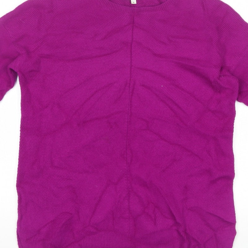 L.K. Bennett Women’s Purple S Wool Cashmere Crew Neck Pullover Jumper