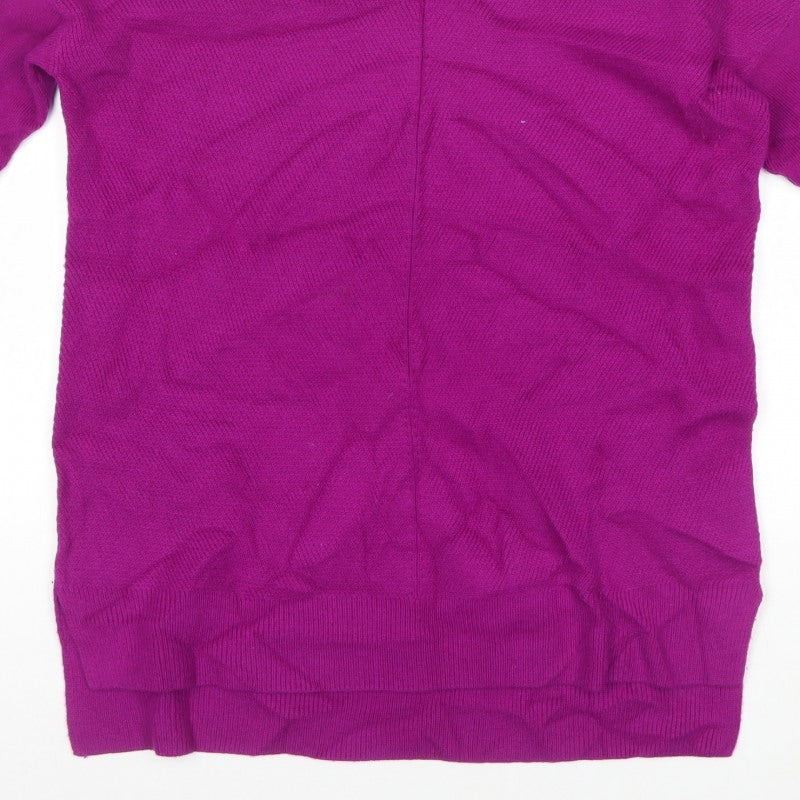 L.K. Bennett Women’s Purple S Wool Cashmere Crew Neck Pullover Jumper