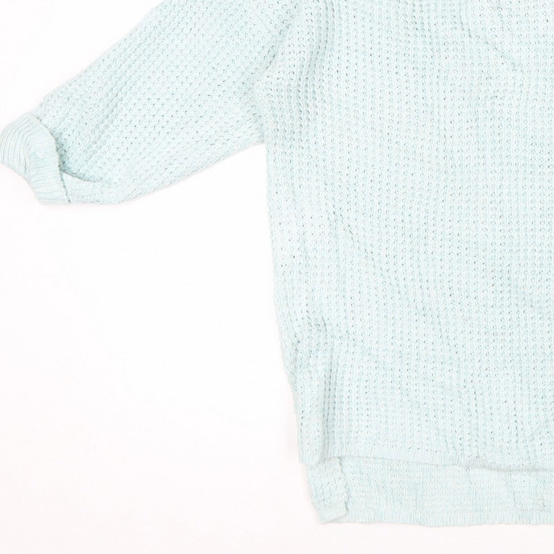 Marks and Spencer Women Mint Green UK 10 Open Knit Oversized Jumper