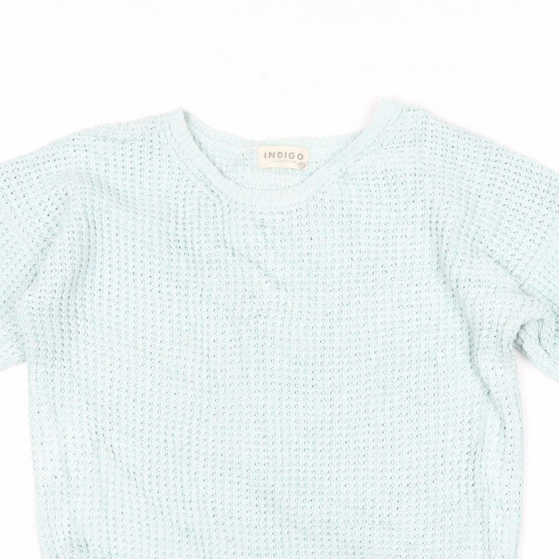 Marks and Spencer Women Mint Green UK 10 Open Knit Oversized Jumper