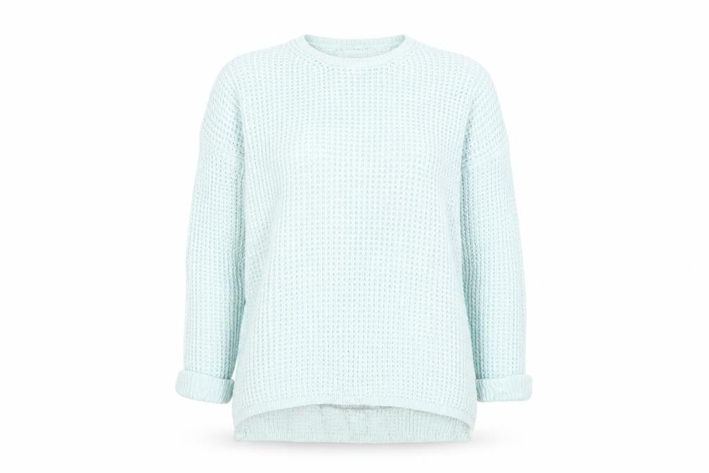 Marks and Spencer Women Mint Green UK 10 Open Knit Oversized Jumper