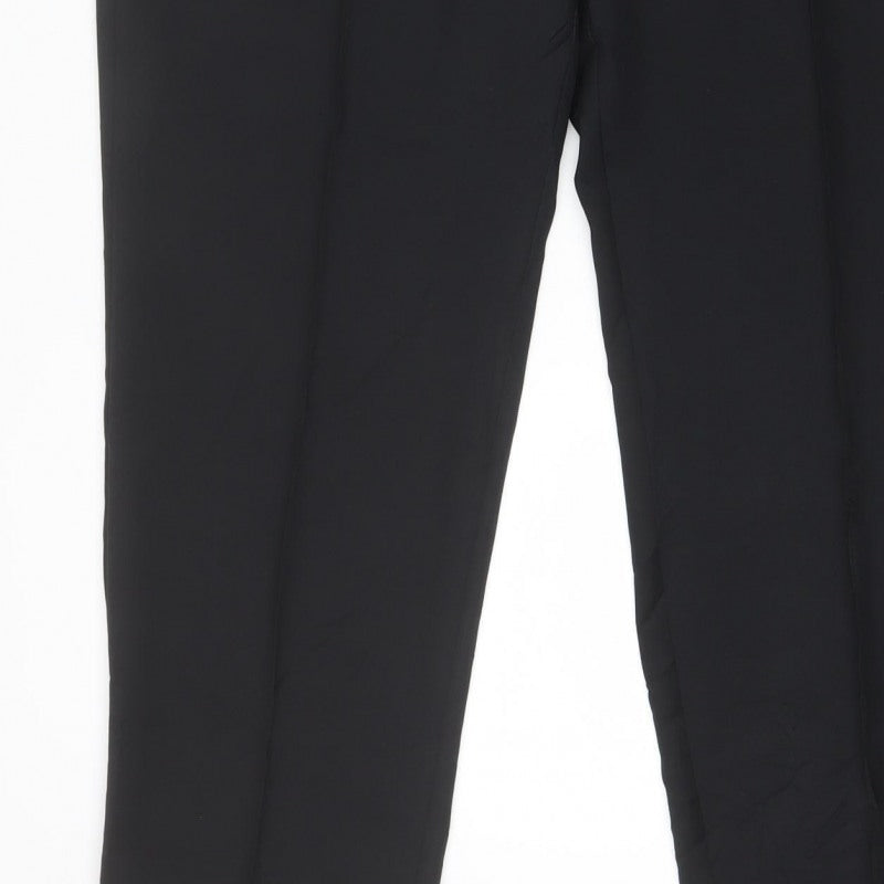 M&S Women’s Black Size 14 Straight Leg Smart Work Trousers