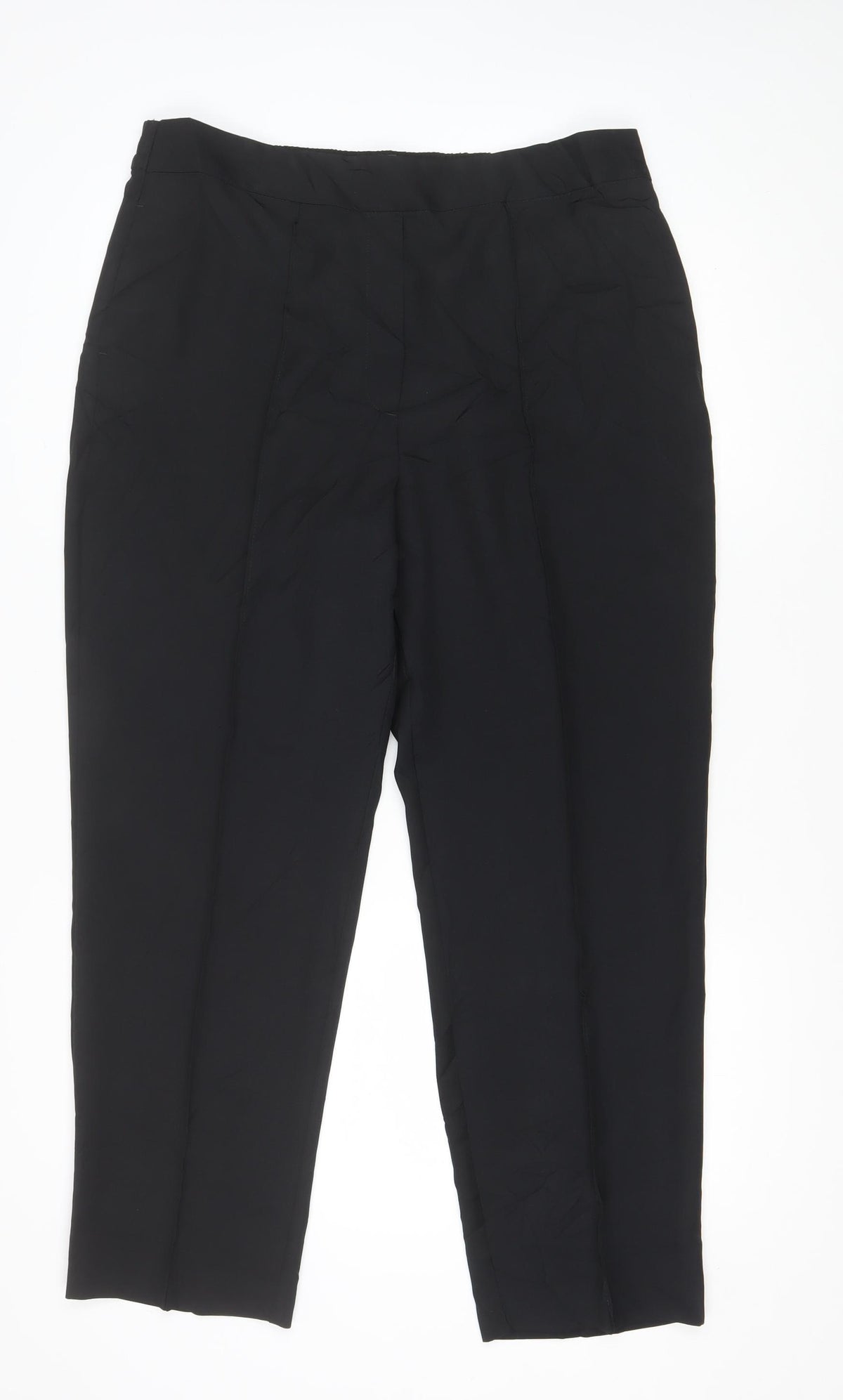 M&S Women’s Black Size 14 Straight Leg Smart Work Trousers