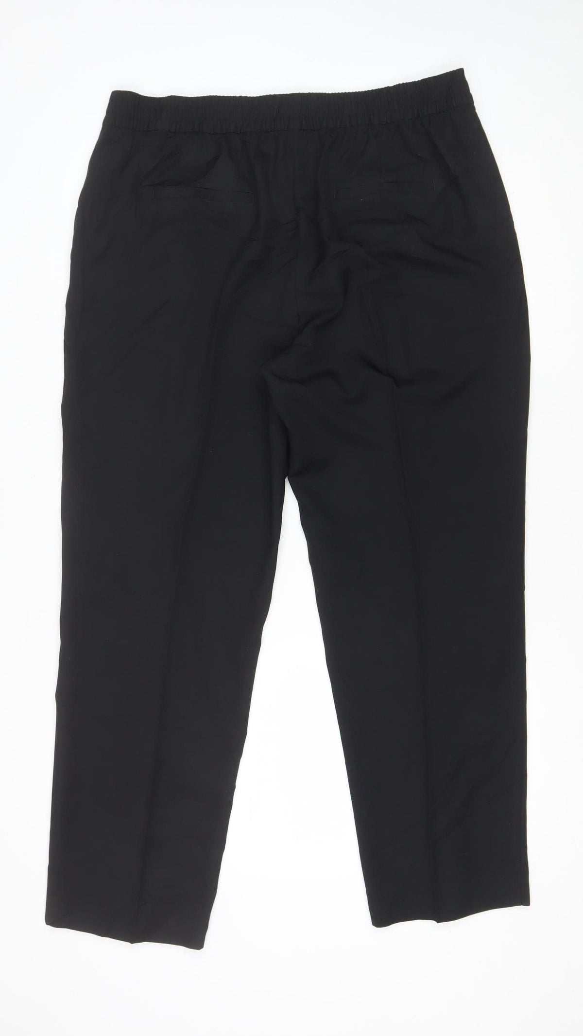 M&S Women’s Black Size 14 Straight Leg Smart Work Trousers