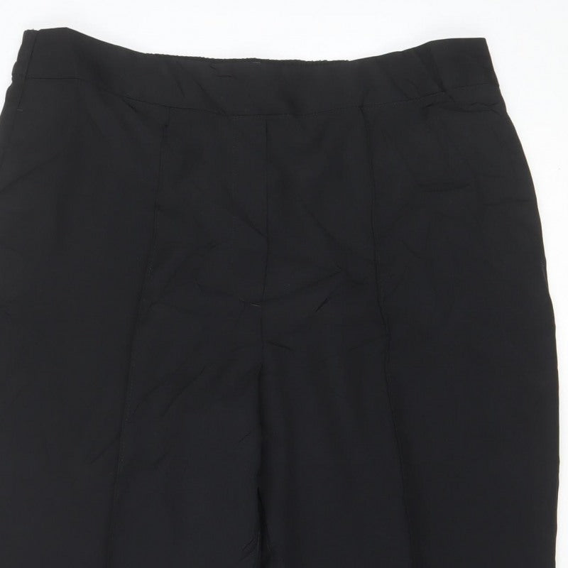 M&S Women’s Black Size 14 Straight Leg Smart Work Trousers