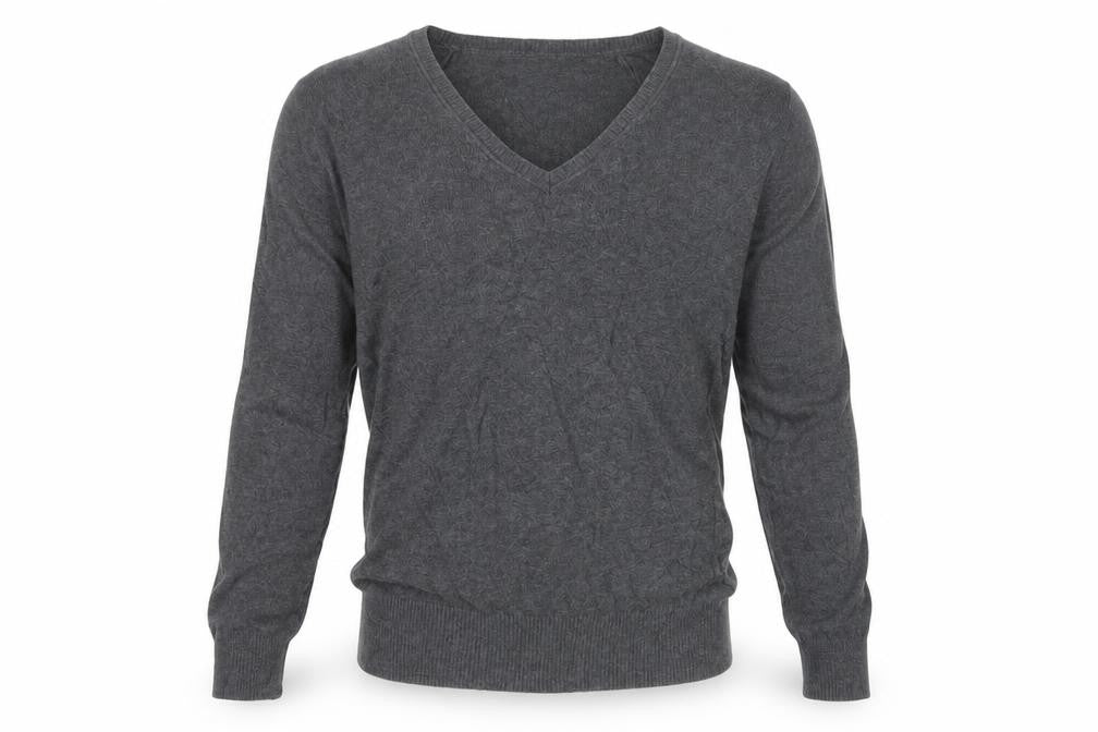 GAP Men’s Grey M V-Neck Fine Knit Pullover Jumper