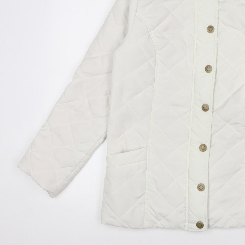 Dash Women’s Ivory UK 12 Quilted Padded Mid-Length Jacket