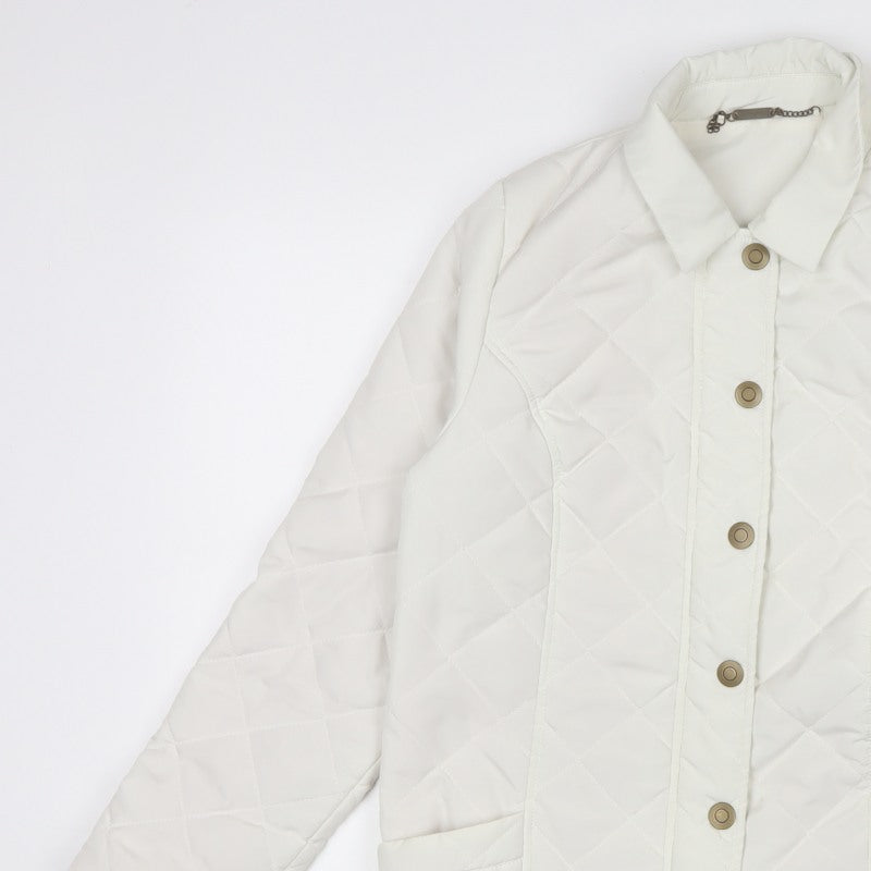 Dash Women’s Ivory UK 12 Quilted Padded Mid-Length Jacket