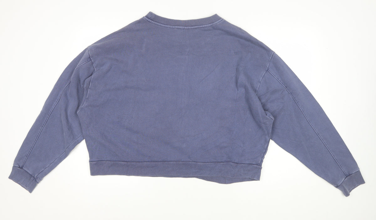 Levi's Men’s Blue L Embroidered Logo Crew Neck Pullover Sweatshirt