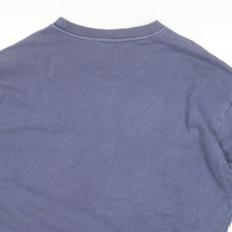 Levi's Men’s Blue L Embroidered Logo Crew Neck Pullover Sweatshirt