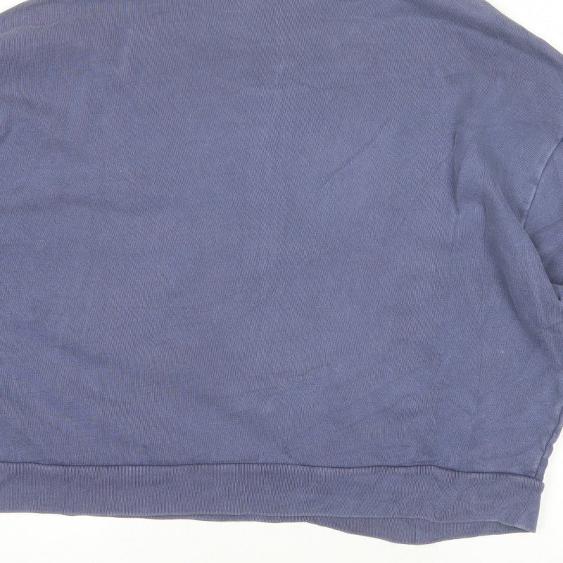 Levi's Men’s Blue L Embroidered Logo Crew Neck Pullover Sweatshirt