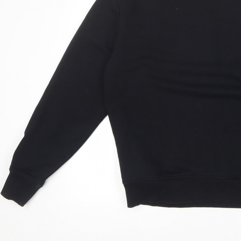 Dickies Men’s Black Small Mock Neck Logo Pullover Sweatshirt
