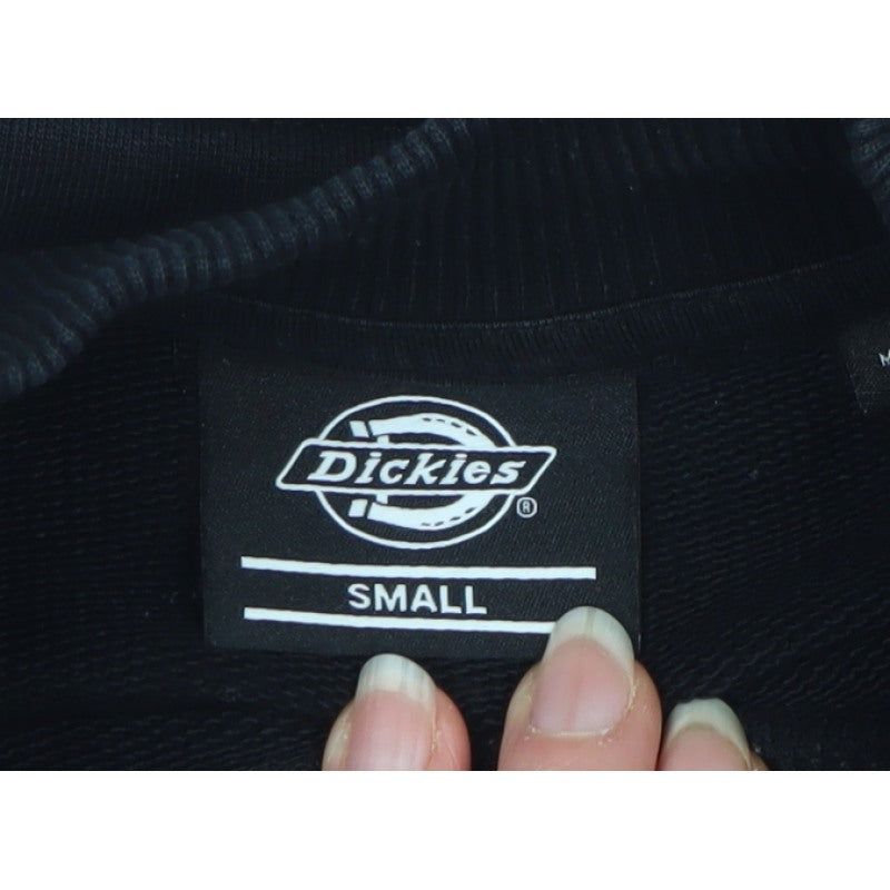Dickies Men’s Black Small Mock Neck Logo Pullover Sweatshirt