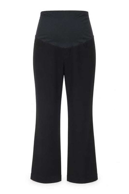 New Look Women Black UK 10 Maternity Bootcut Pull-On Trousers