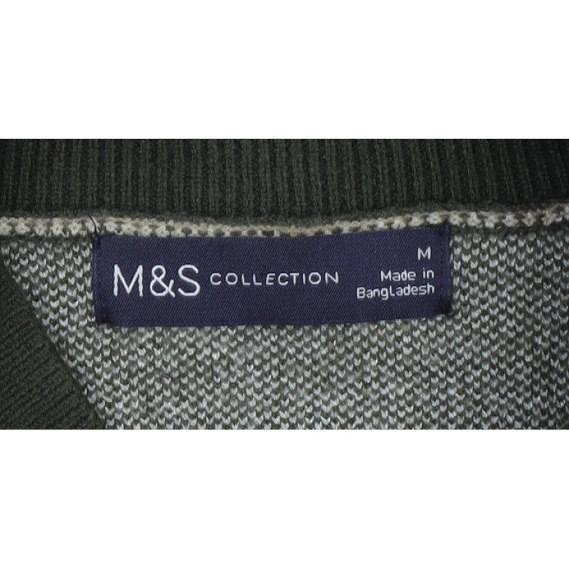M&S Women’s Multicoloured Camo Roll Neck Knit Jumper Size M