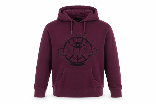 Firetrap Men's Purple 2XL Pullover Hoodie Graphic Logo Fleece