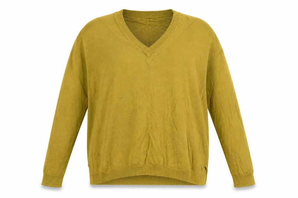 Next Women’s Yellow V-Neck Lightweight Knit Pullover Jumper UK 16