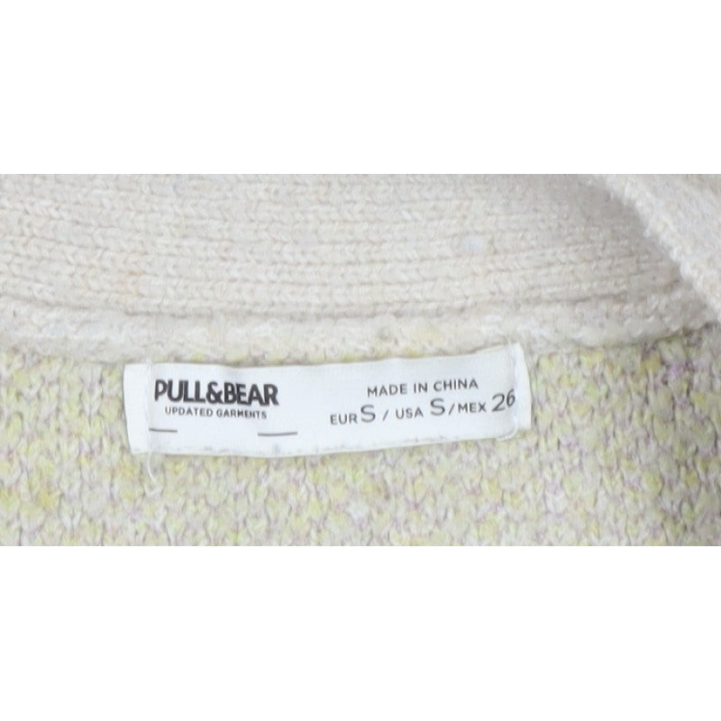 Pull&Bear Women’s Multicoloured Check V-Neck Button Cardigan Size S
