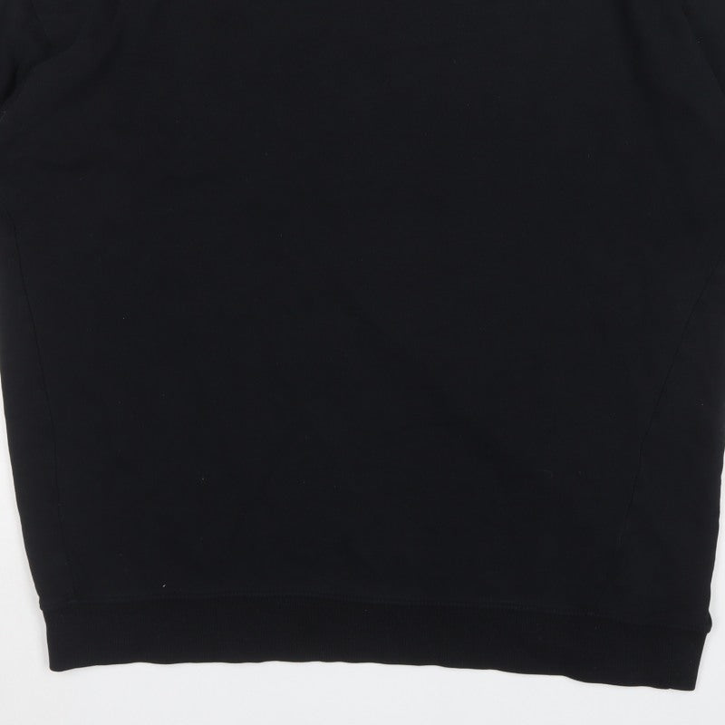 H&M Women’s Black L Basic Crew Neck Pullover Sweatshirt
