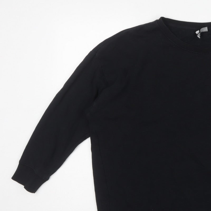 H&M Women’s Black L Basic Crew Neck Pullover Sweatshirt