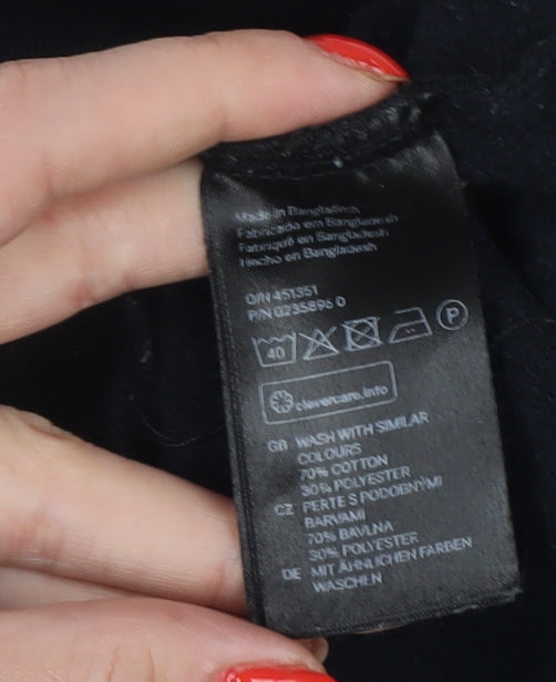 H&M Women’s Black L Basic Crew Neck Pullover Sweatshirt
