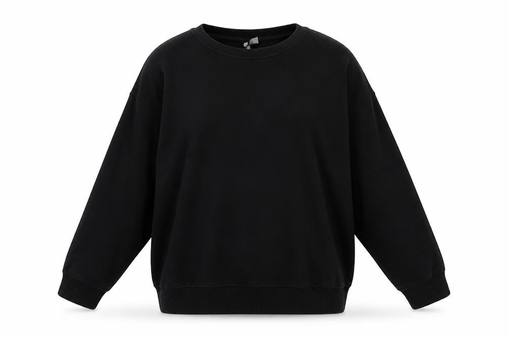 H&M Women’s Black L Basic Crew Neck Pullover Sweatshirt