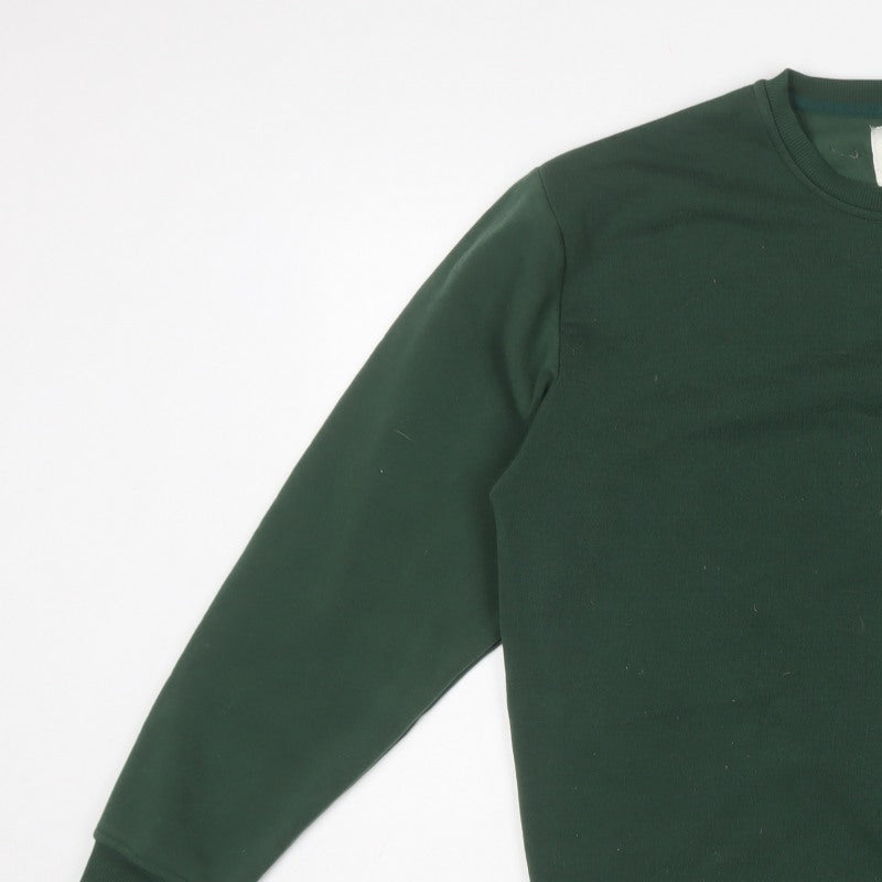 Lee Cooper Men’s Green L Pullover Crew Neck Fleece Sweatshirt