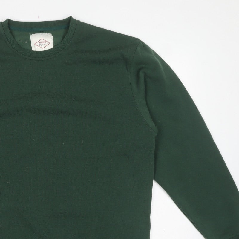 Lee Cooper Men’s Green L Pullover Crew Neck Fleece Sweatshirt