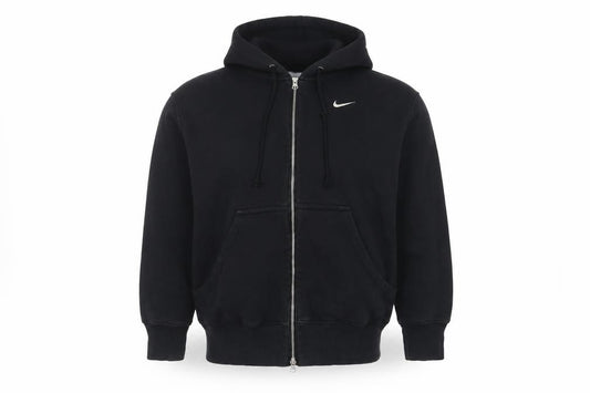 Nike Men's Black M Full Zip Hooded Sports Logo Hoodie Pockets